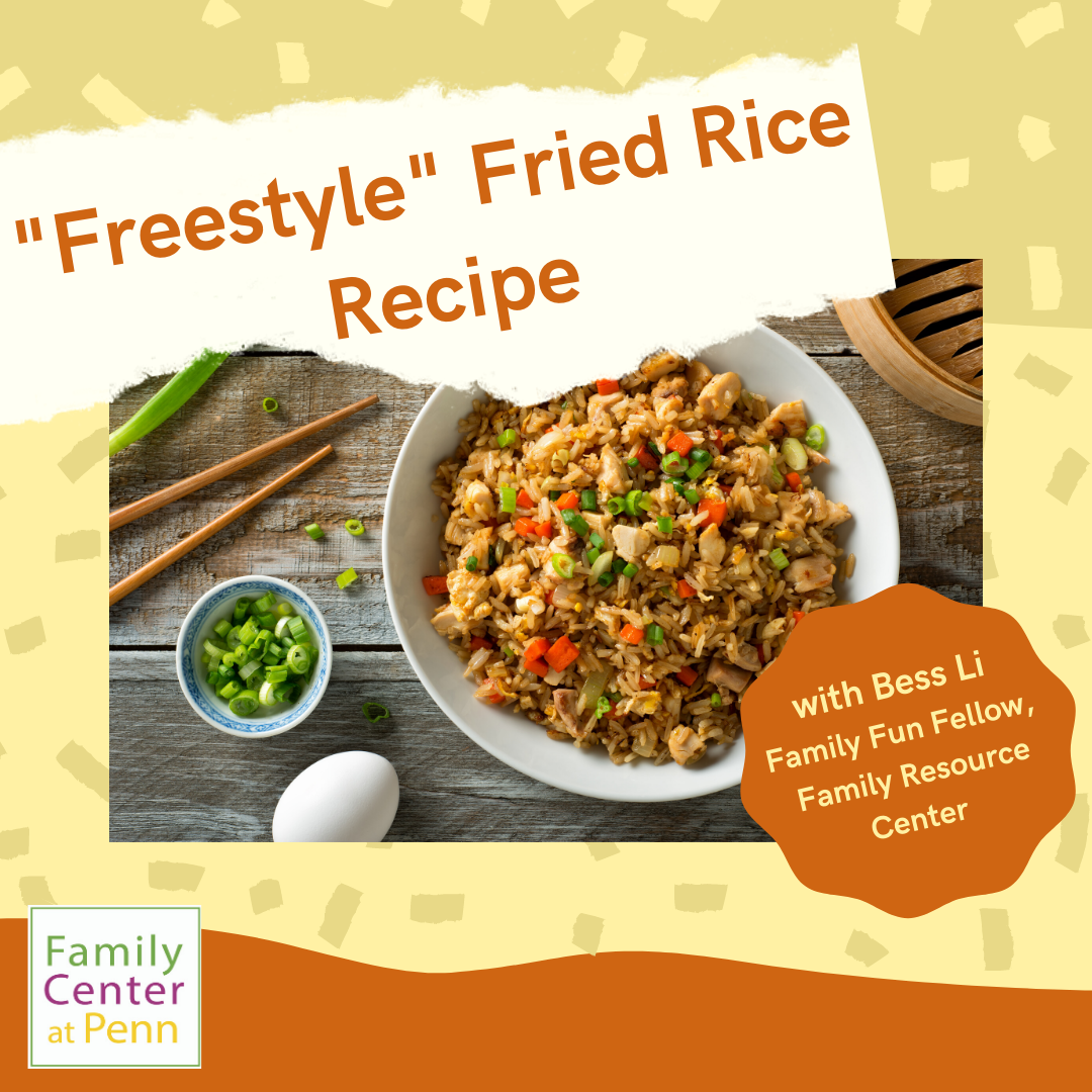 Flyer introducing the fried rice recipe video
